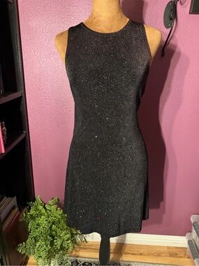 All That Jazz black Sleeveless Shift Dress